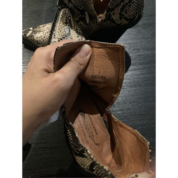 Jeffrey Campbell for free people‎ snake print open boots - Picture 5 of 6
